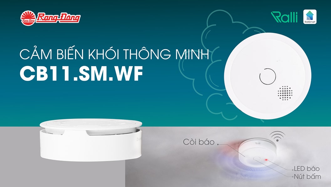 Cảm biến khói thông minh Rạng Đông Wifi